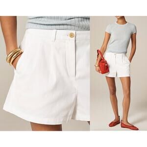 J.Crew | NWT 3" pleated heritage chino short in White | Sz 4